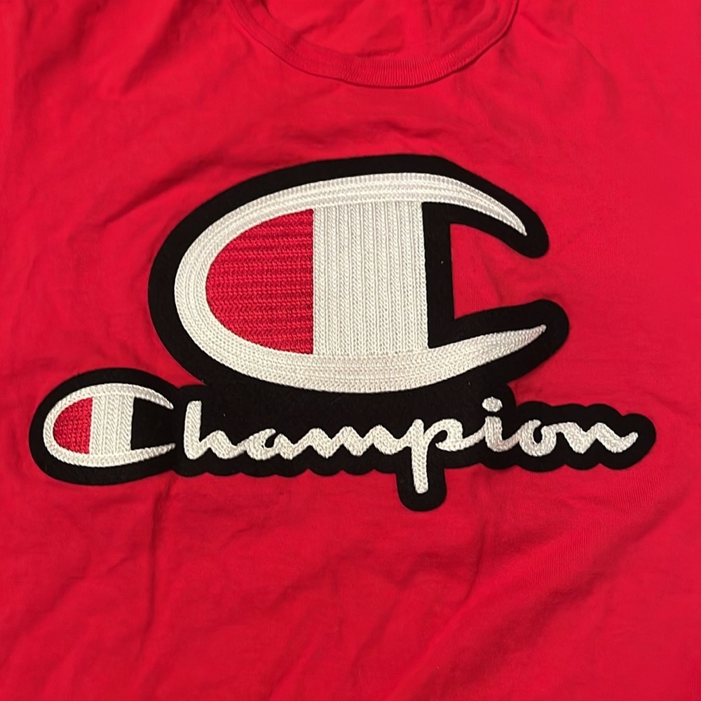 VTG CHAMPION 100% cotton embroidered logo short sleeve tee size medium - Picture 8 of 8